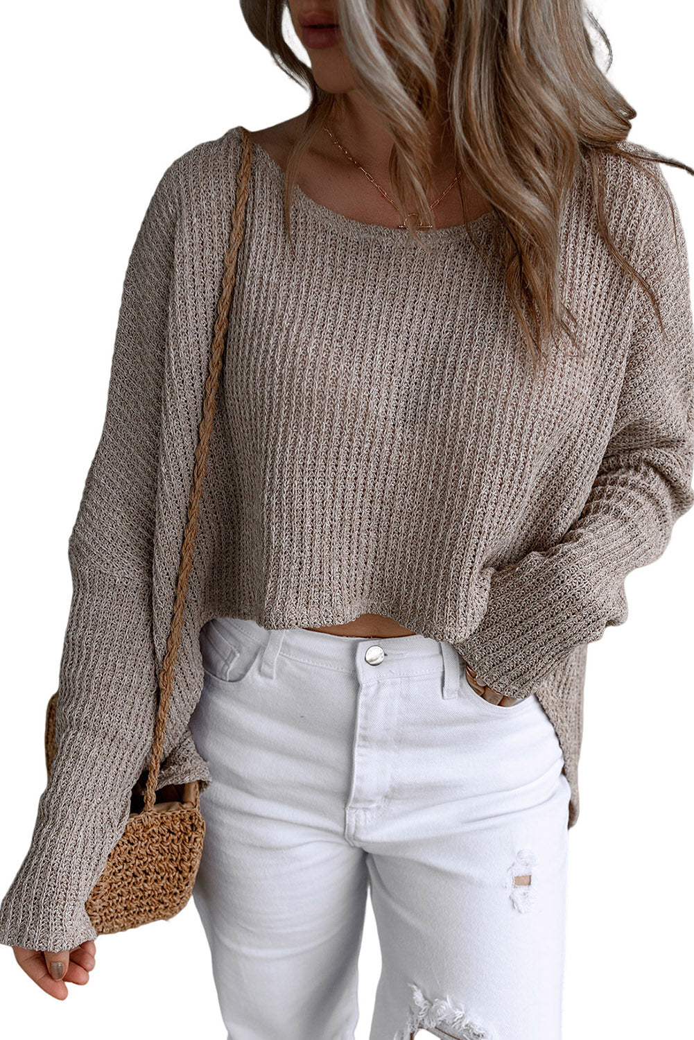Cole Slouchy Dolman Sleeve Hi-Lo Sweater