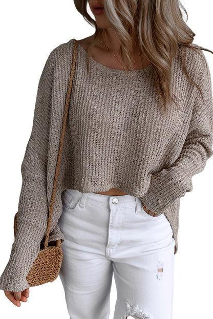Cole Slouchy Dolman Sleeve Hi-Lo Sweater