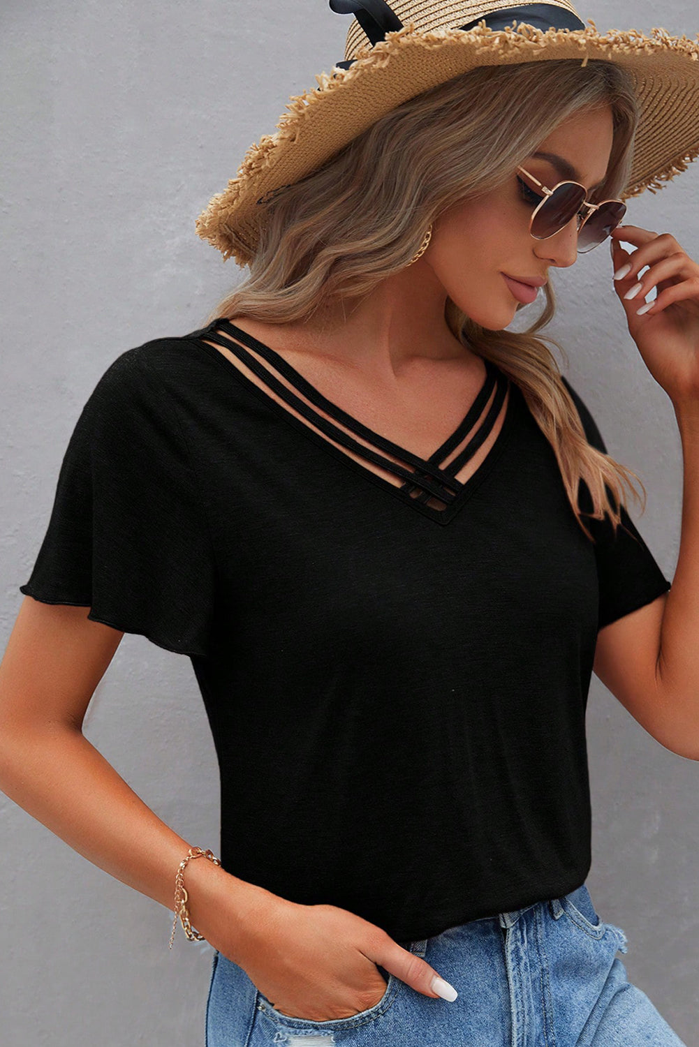 Beacon Crisscross Flowy Tee