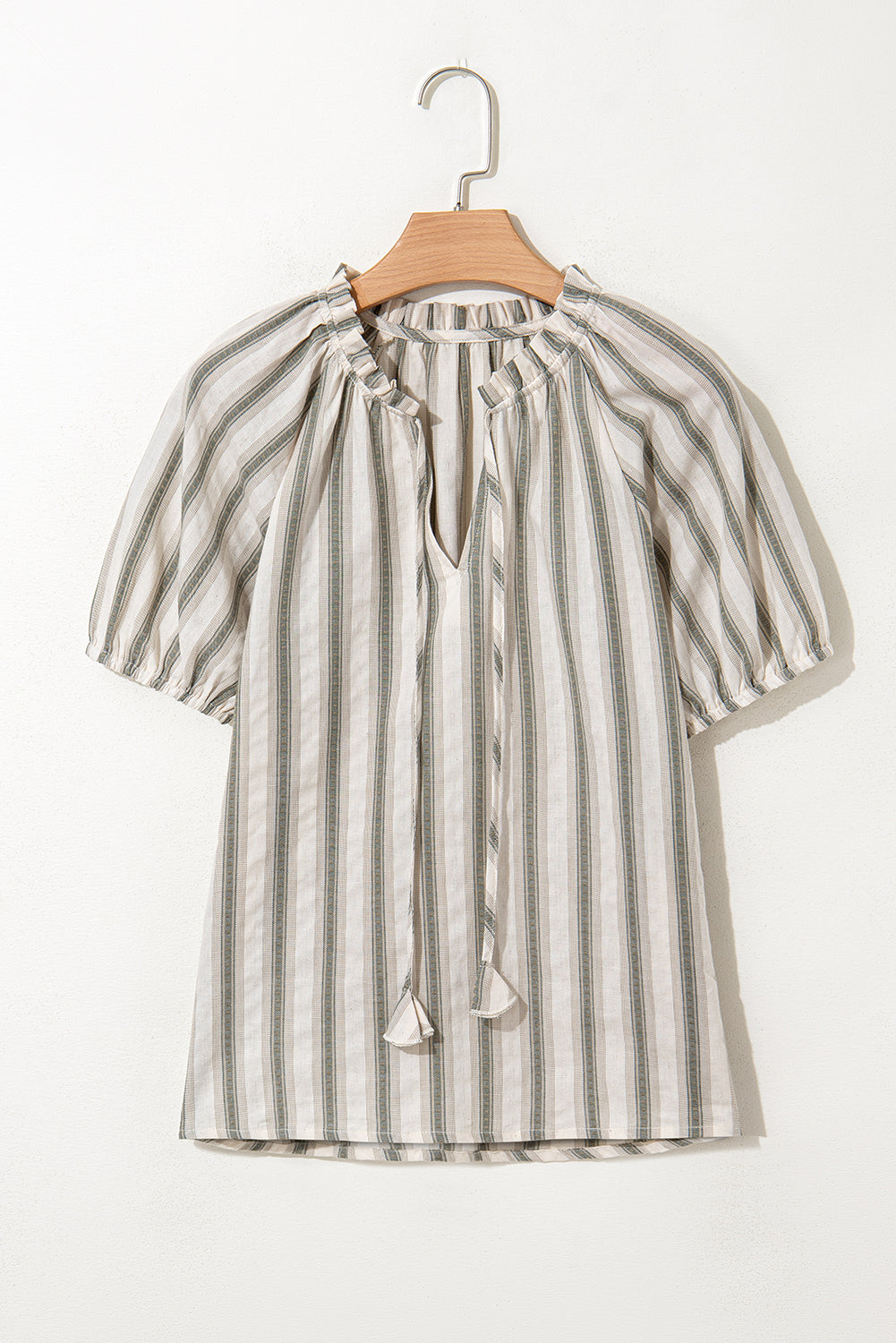 Jennifer Puff Sleeve Striped Blouse