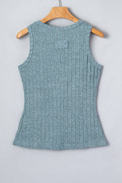 Sandy Mineral Wash Ribbed Tank Top