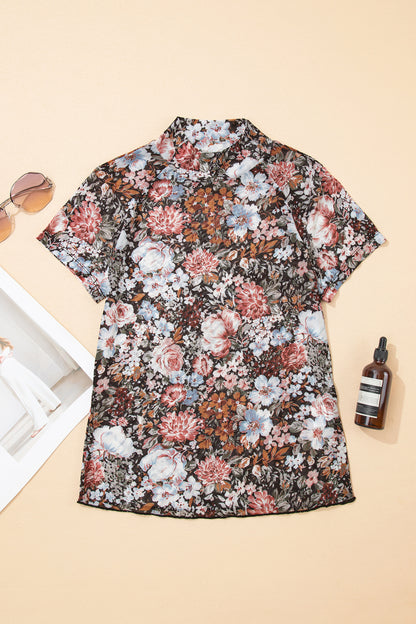 Joslyn Mesh Short Sleeve Top