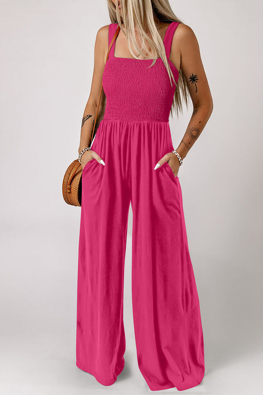 Abby Smocked Sleeveless Jumpsuit