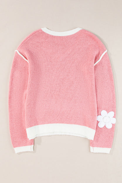 My Girl Floral Patch Sweater