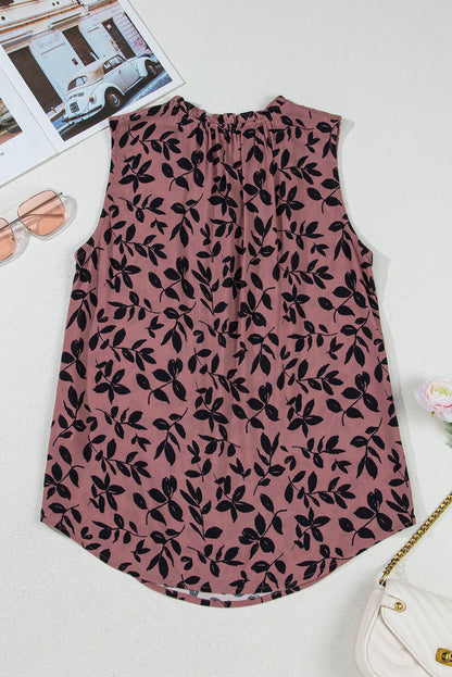 Vineyard Front Tie Sleeveless Blouse