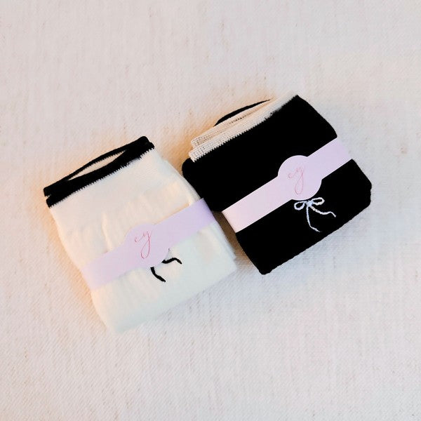 Simply Bow Socks Set Of 2