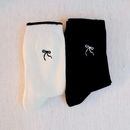 Simply Bow Socks Set Of 2