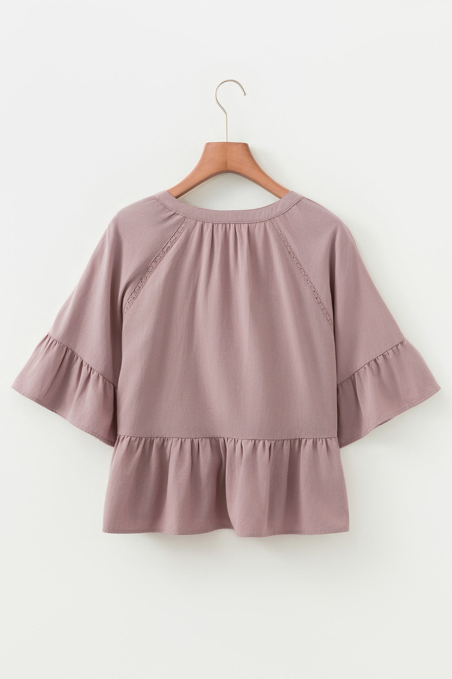Rosie V Neck Ruffled Loose Blouse