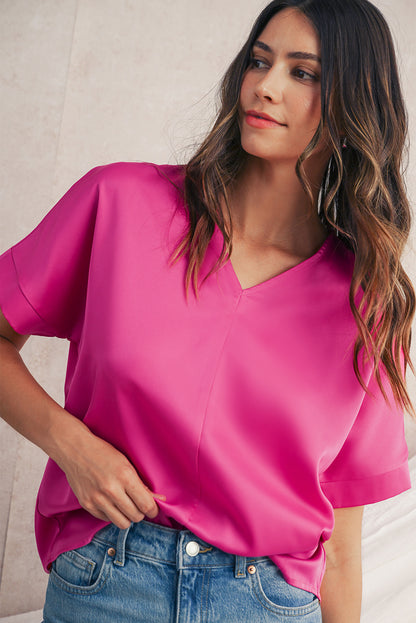Regina V Neck Dolman Sleeve Blouse