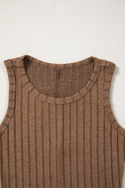 Sandy Mineral Wash Ribbed Tank Top
