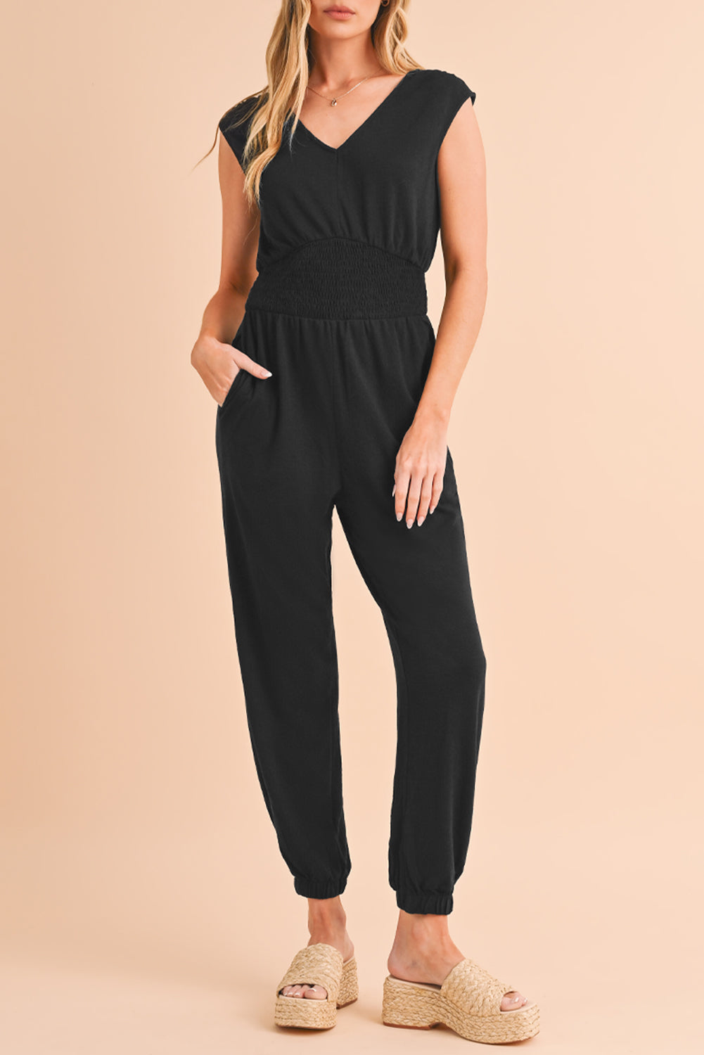 Carissa Cap Sleeve Jumpsuit