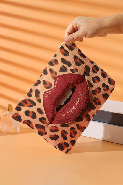Leopard Lips Makeup Bag