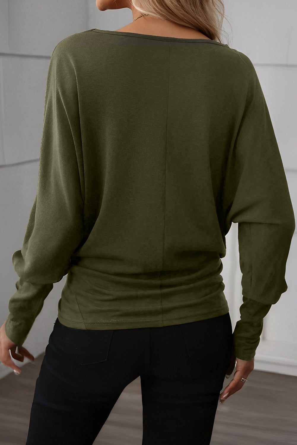 Autumn Solid Dolman Sleeve Top