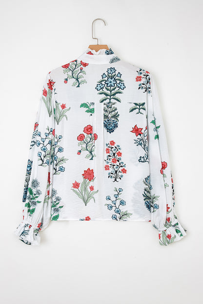 Beth Unique Floral Print Blouse