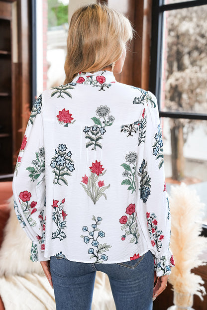 Beth Unique Floral Print Blouse