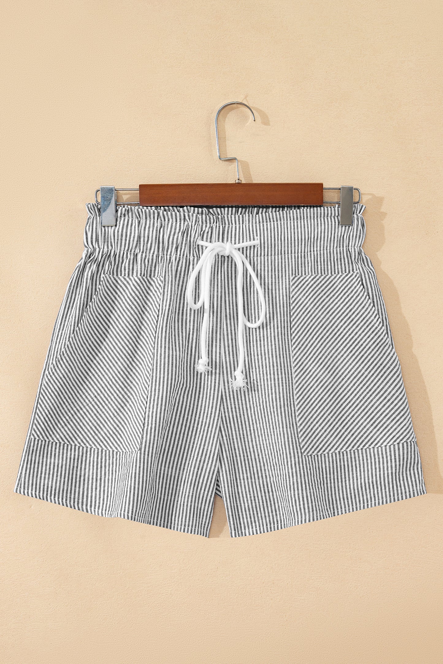 Riverfront Pinstripe Drawstring Shorts