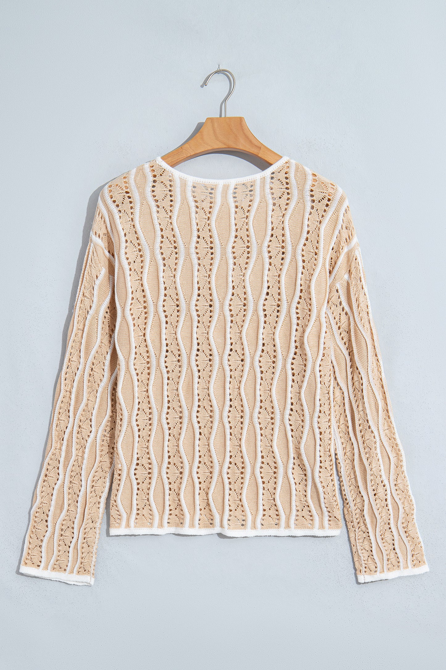 Elizabeth Eyelet Long Sleeve Sweater