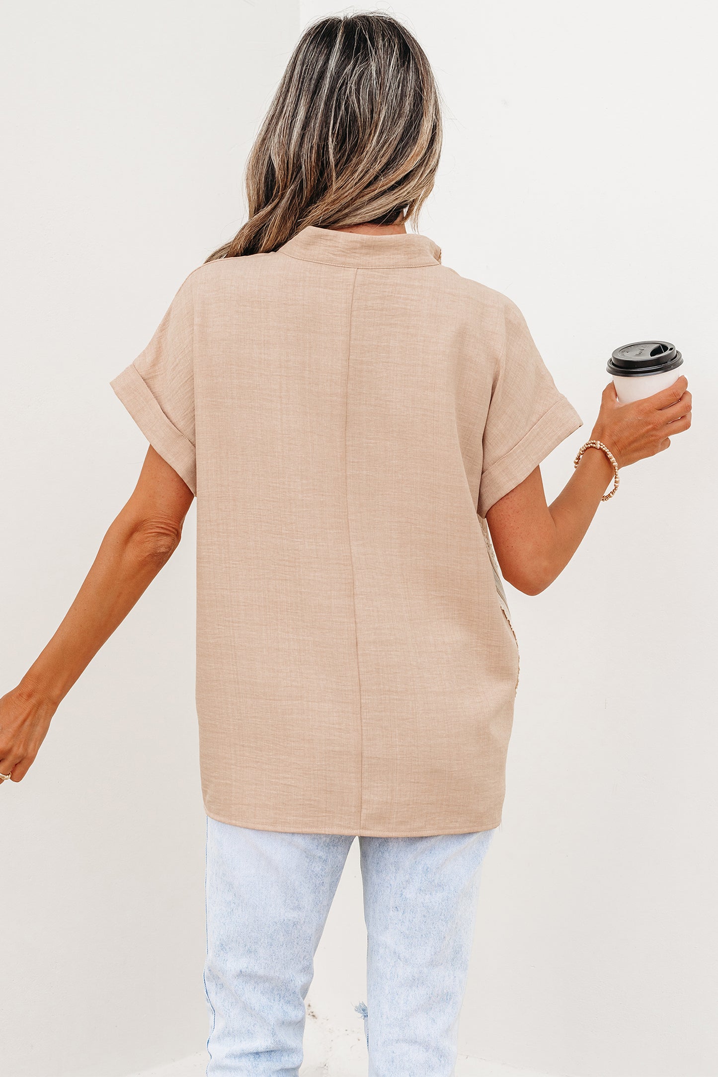Serena Crochet Accent Summer Blouse