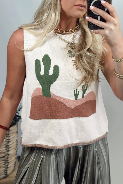 Desert Cactus Sweater Vest