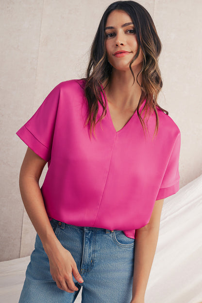Regina V Neck Dolman Sleeve Blouse