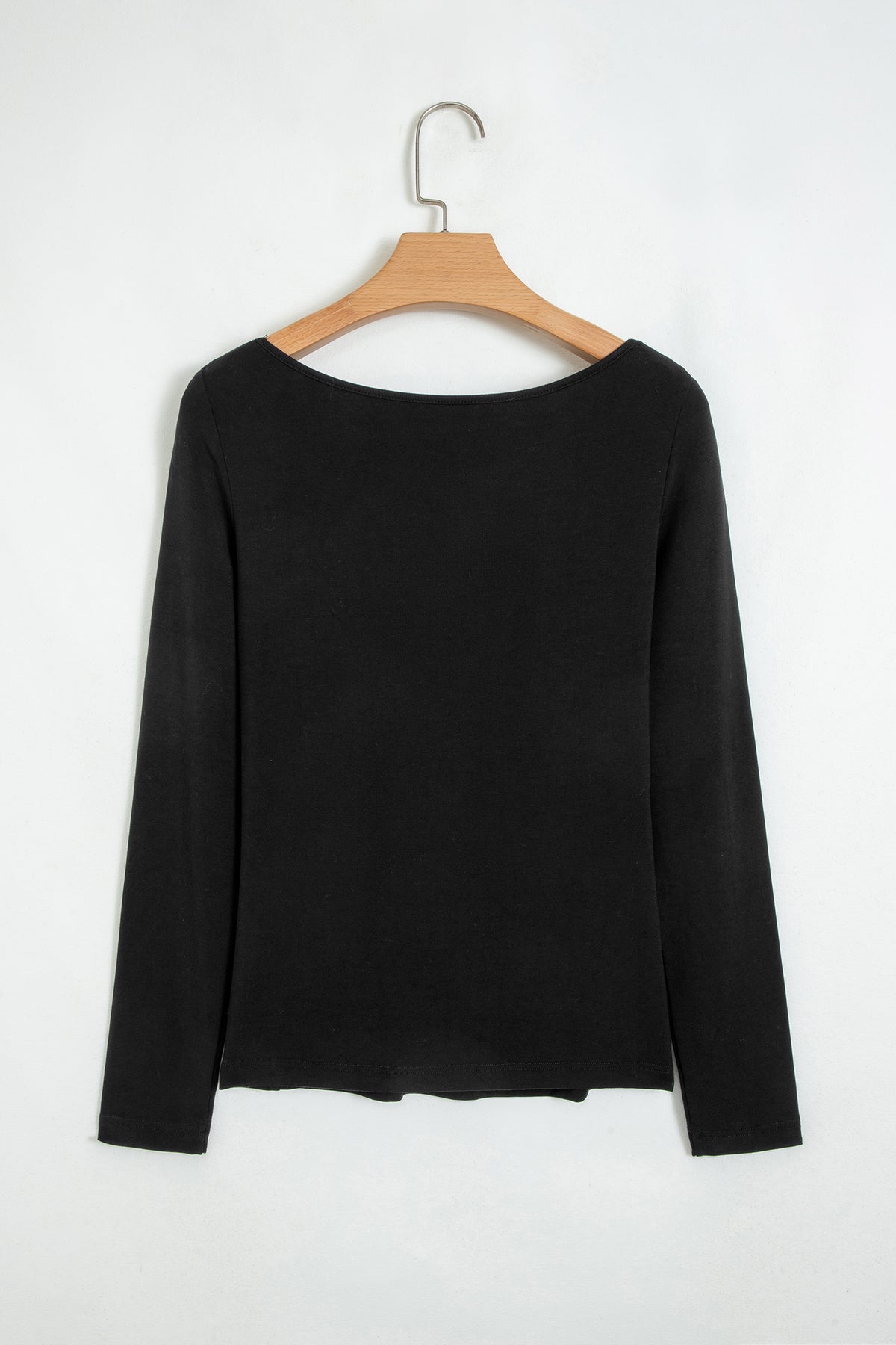Luna Lace Trim Long Sleeve Slim Top