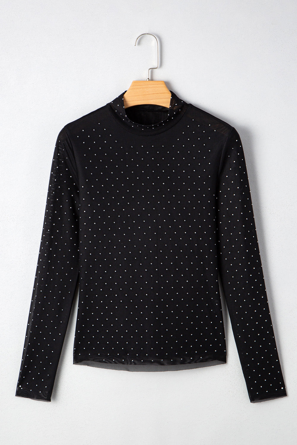 Ceremony Rhinestone Embellished Mesh Top