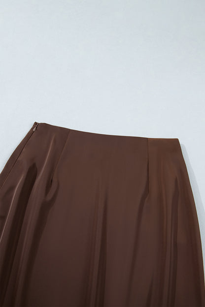 Alyssa Dark Brown Lace Skirt