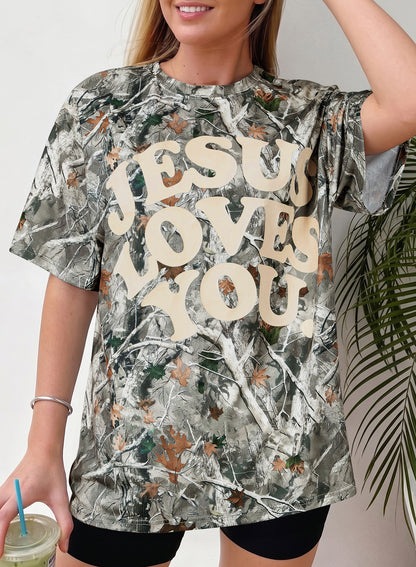 Love Like Jesus Camo Tee