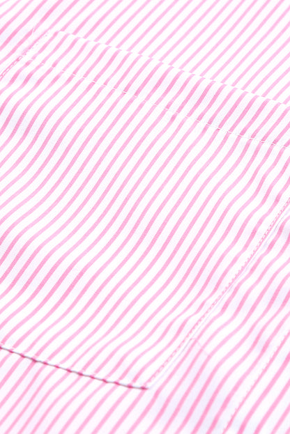 Sagamore Buttoned Striped Shirred Cuff Blouse