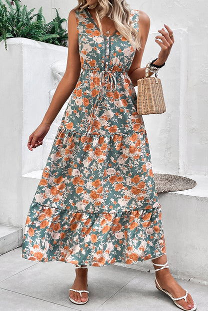 Josefina Floral Sleeveless Maxi Dress