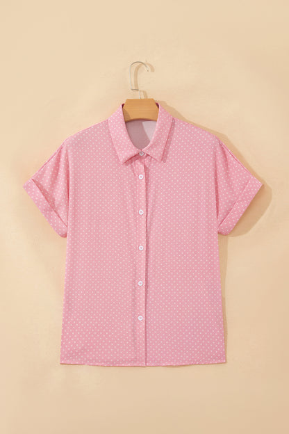 Dottie Cuffed Sleeve Button Down Blouse