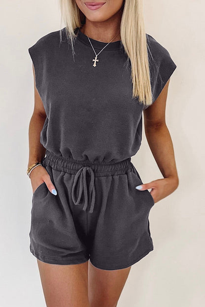 Victoria Drawstring Waist Romper