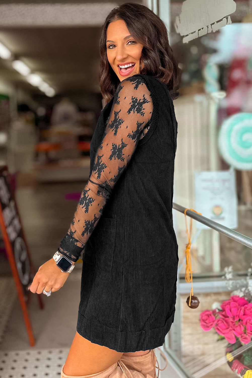 Eve Corduroy Sleeveless Mini Dress