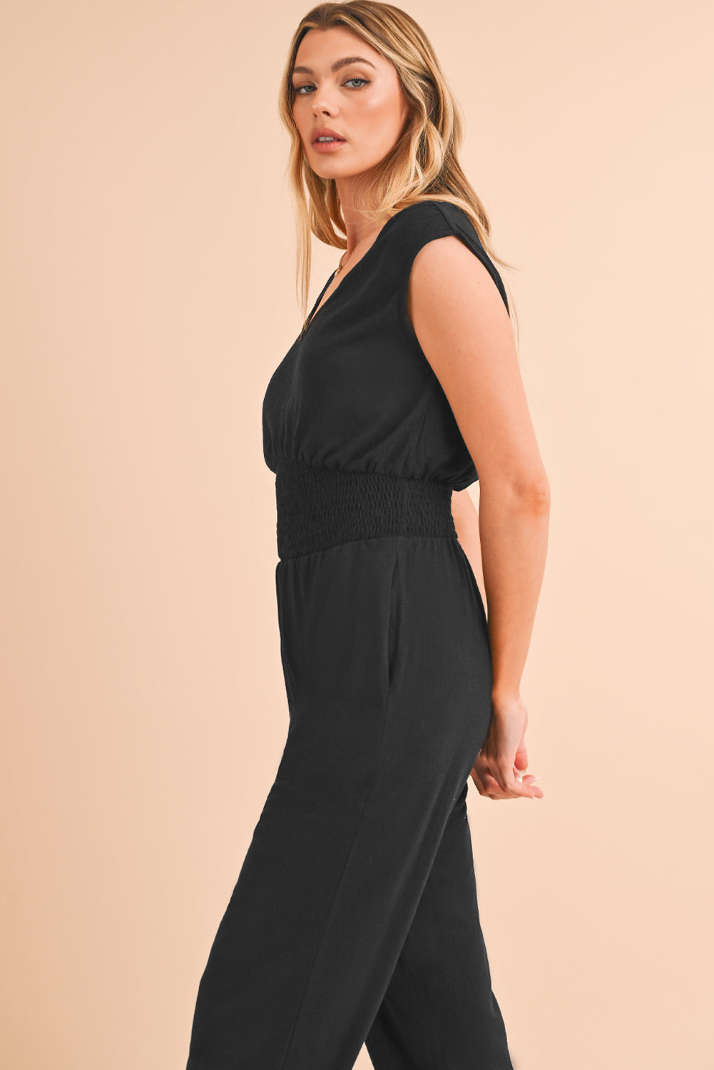 Carissa Cap Sleeve Jumpsuit