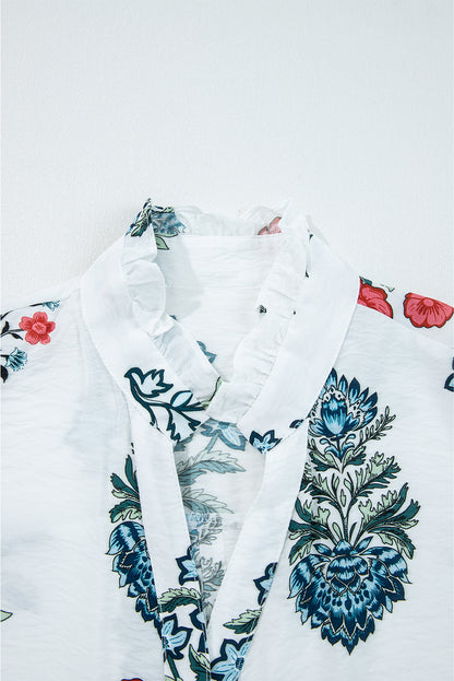 Beth Unique Floral Print Blouse