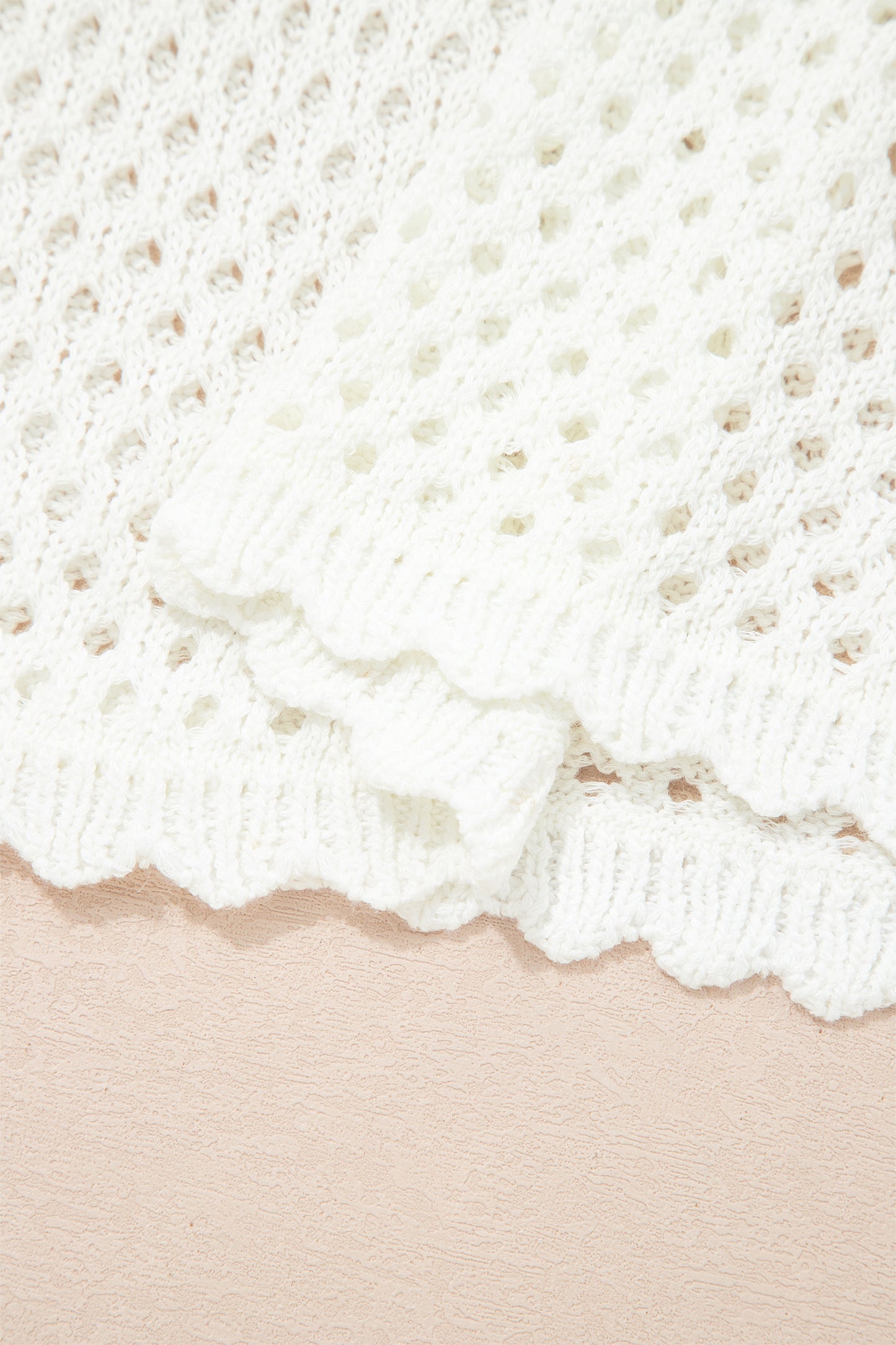 Joy Eyelet Scalloped Trim Bell Sleeve