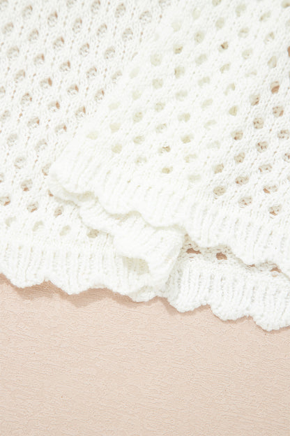 Joy Eyelet Scalloped Trim Bell Sleeve