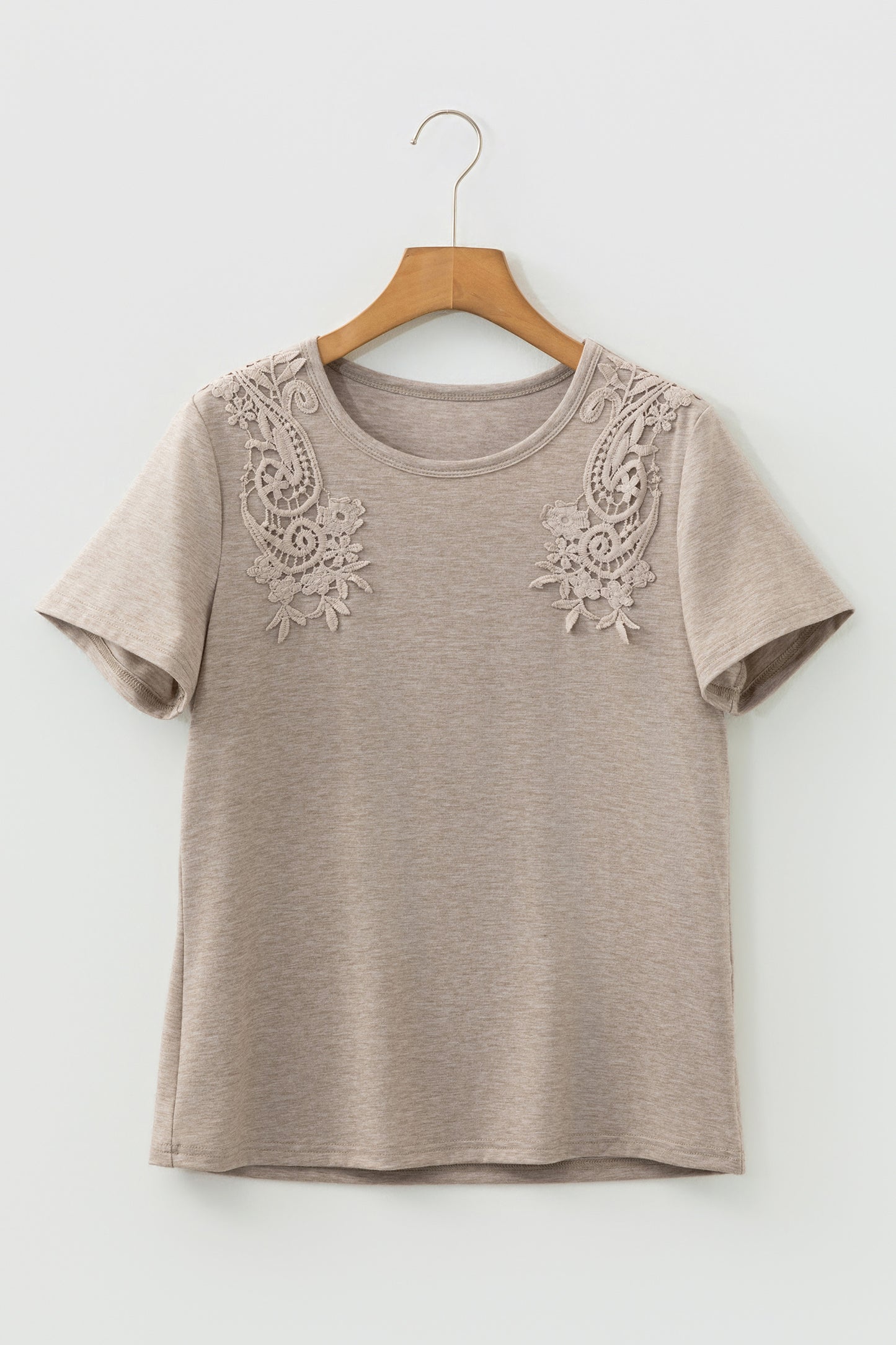 Jessica Lace Detail Crew Neck Top