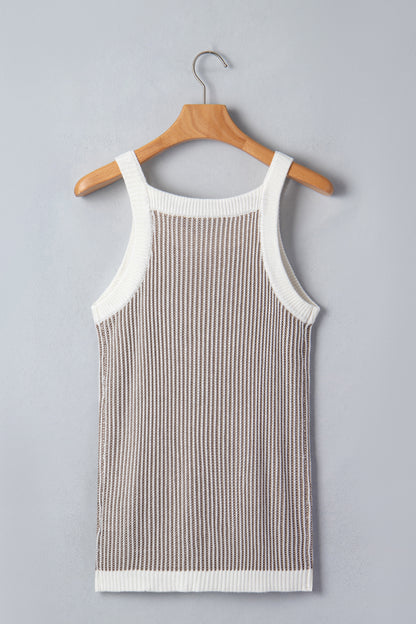 Alana Constrast Trim Ribbed Knit Tank