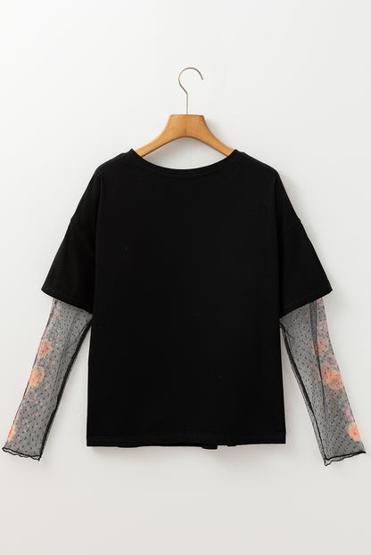 Veronica Mesh Sleeve Faux 2-piece Top