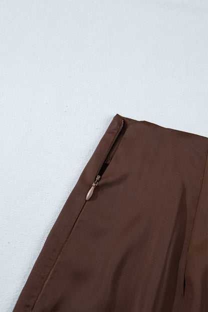 Alyssa Dark Brown Lace Skirt