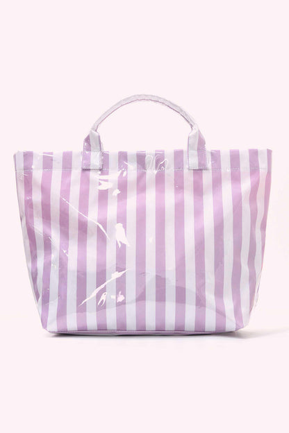 Glossy Summer Beach Vinyl Large Tote Bag