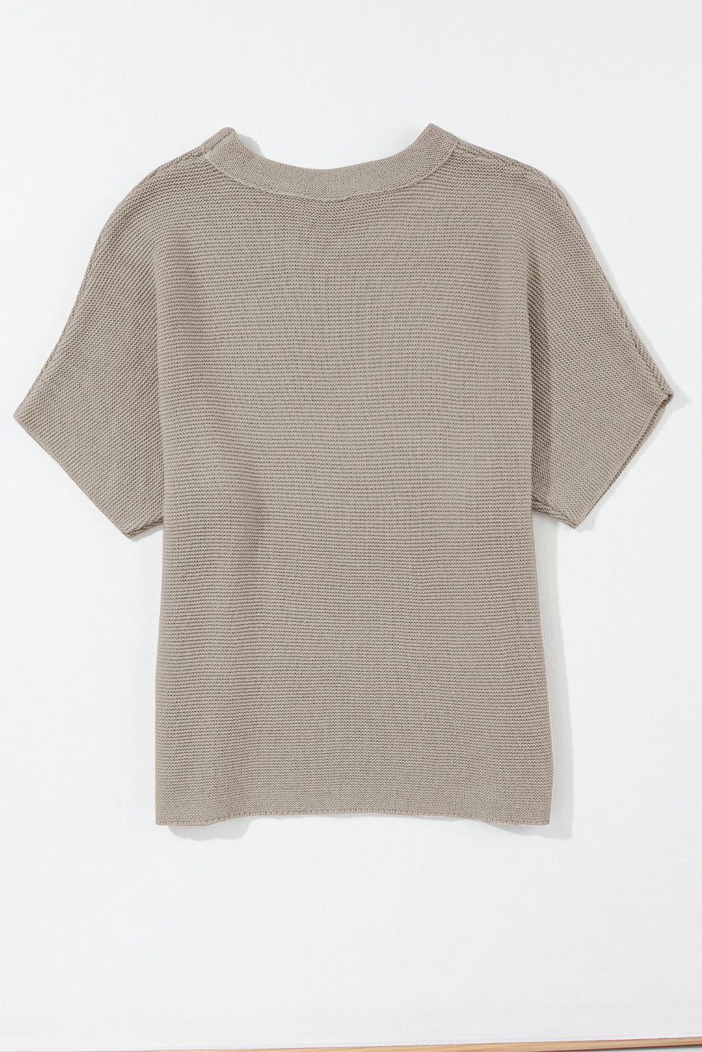 Dolman Mock Neck Short Sleeve Sweater