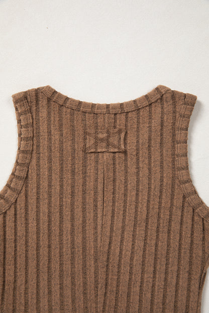 Sandy Mineral Wash Ribbed Tank Top