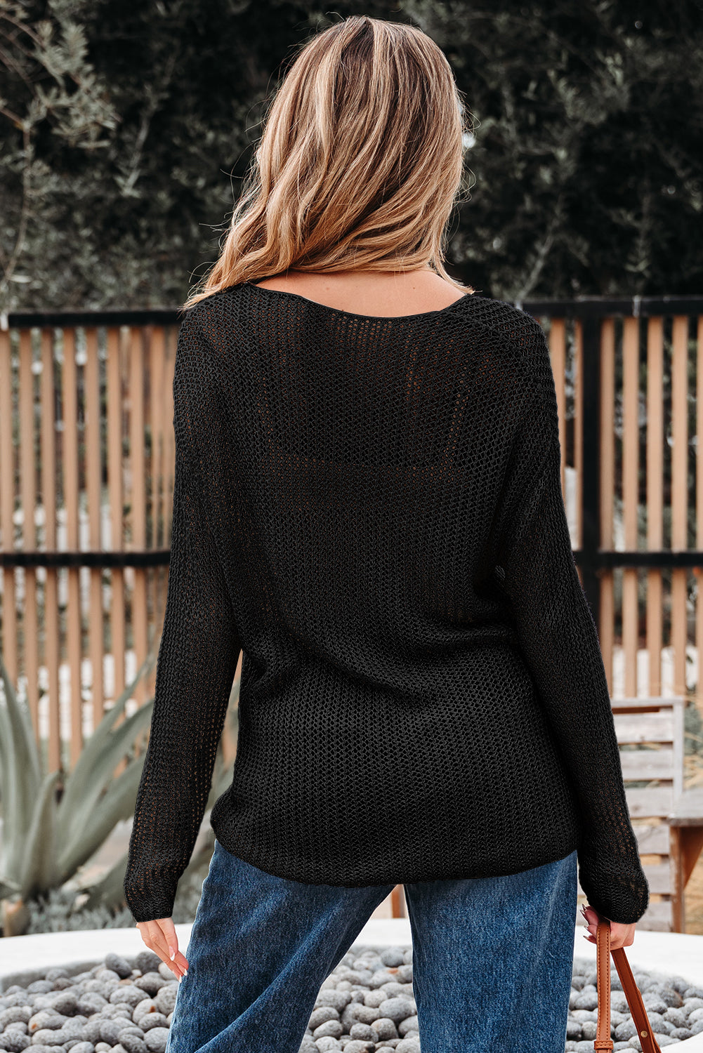Lynne Crochet Drop Shoulder Sweater