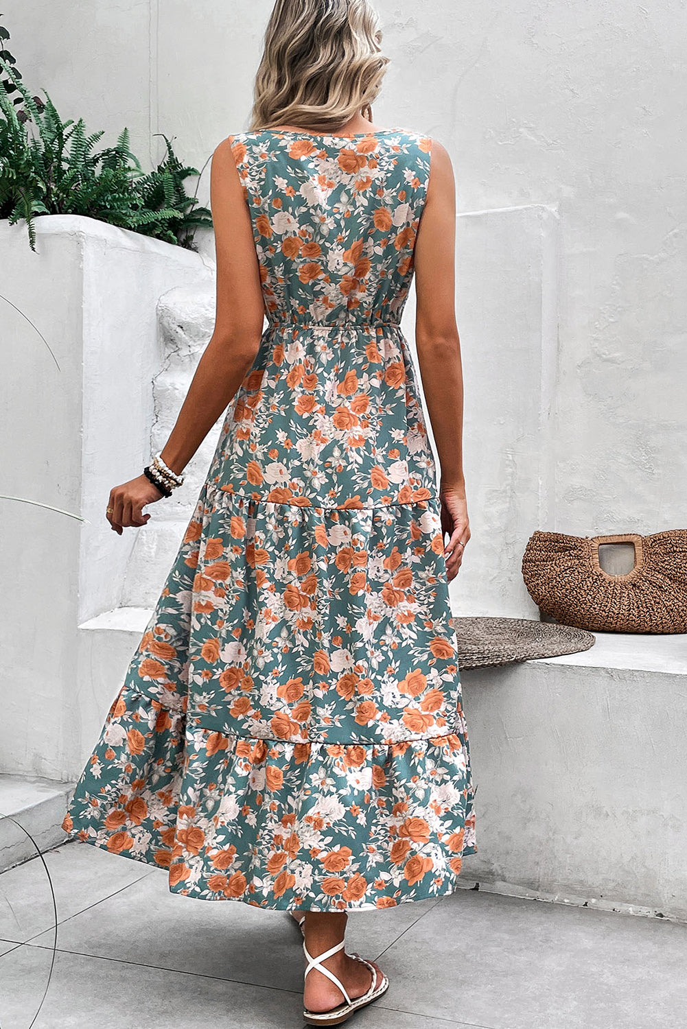 Josefina Floral Sleeveless Maxi Dress