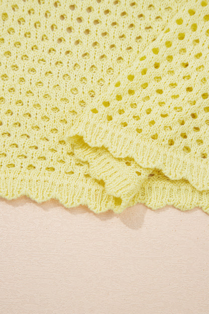 Joy Eyelet Scalloped Trim Bell Sleeve