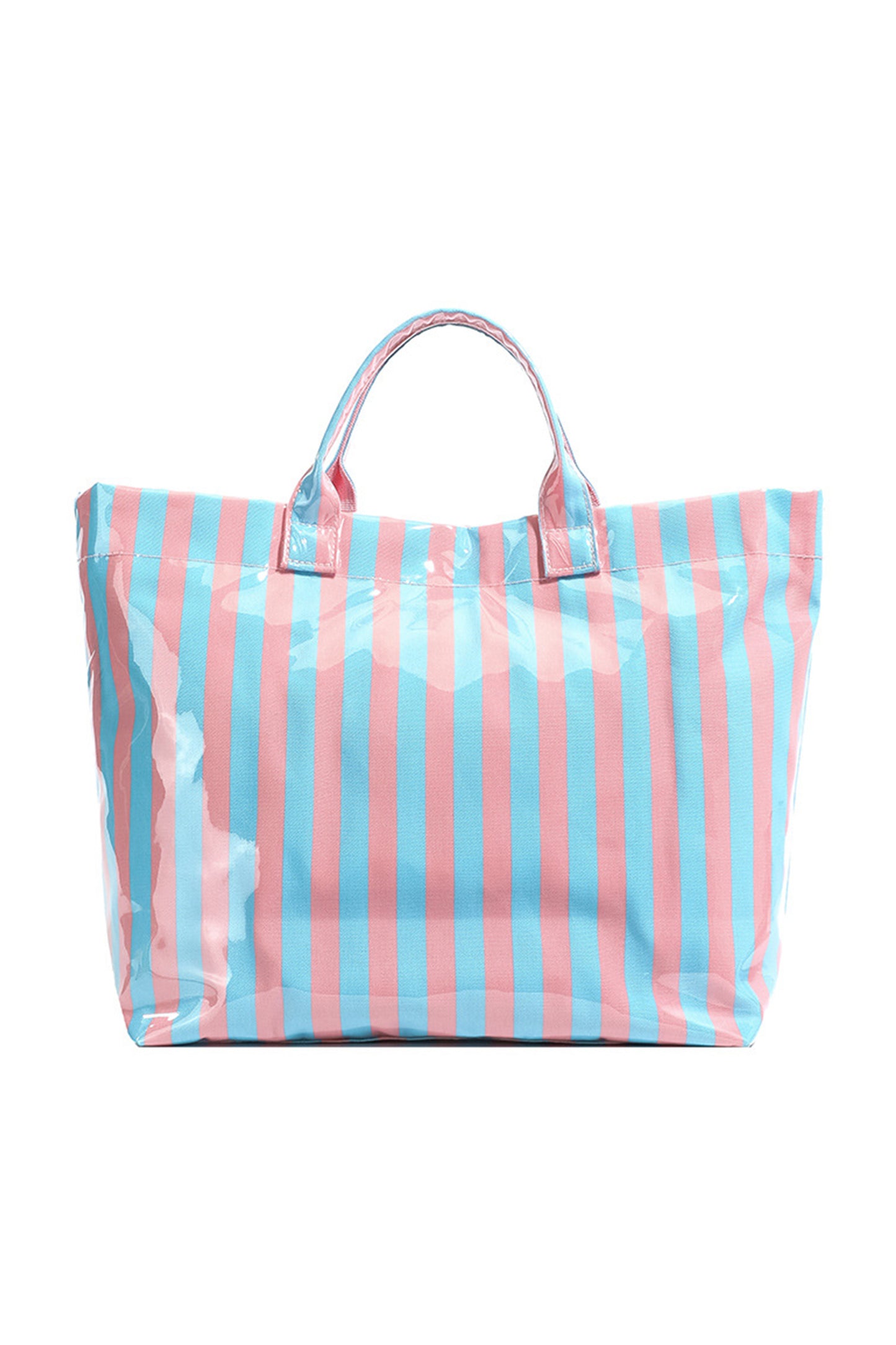 Glossy Summer Beach Vinyl Large Tote Bag