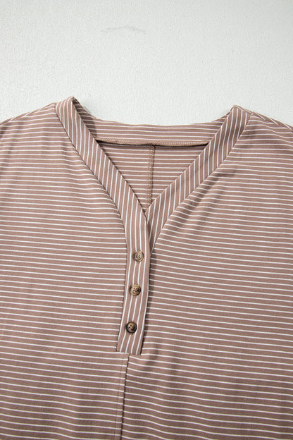 Hudson Stripe Buttoned Breezy Top