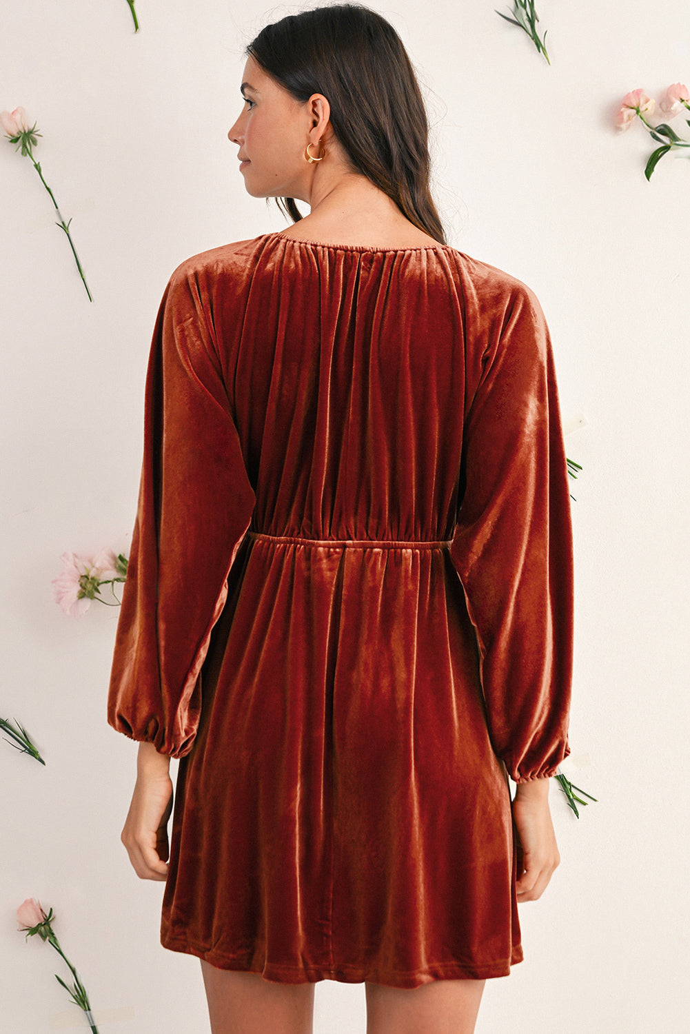 Miranda Velvet V Neck Long Sleeve Dress NOLITA BOUTIQUE Miranda Velvet V Neck Long Sleeve Dress NOLITA BOUTIQUE